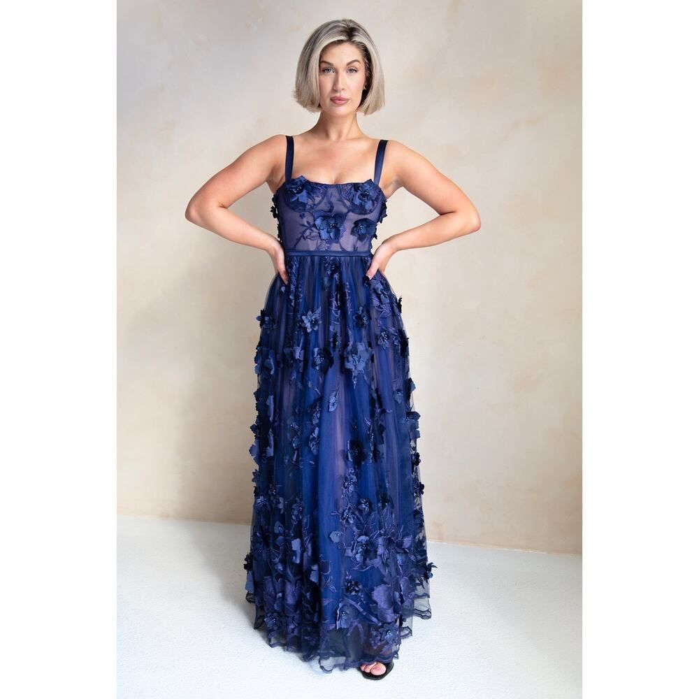 BRONX & BANCO Anastasia Navy Maxi Dress AUS 10/ us 6/M - Picture 3 of 15